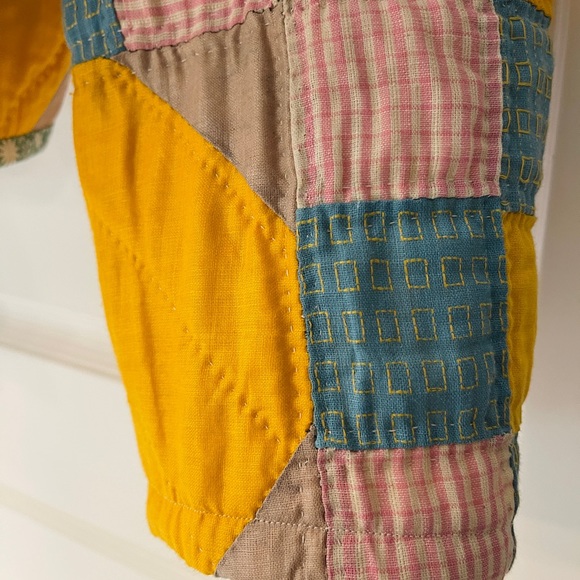 ❤️ HANDMADE PATCHWORK QUILTED CROPPED JACKET BOHEMIAN VINTAGE QUILT COTTAGECORE - Picture 6 of 11